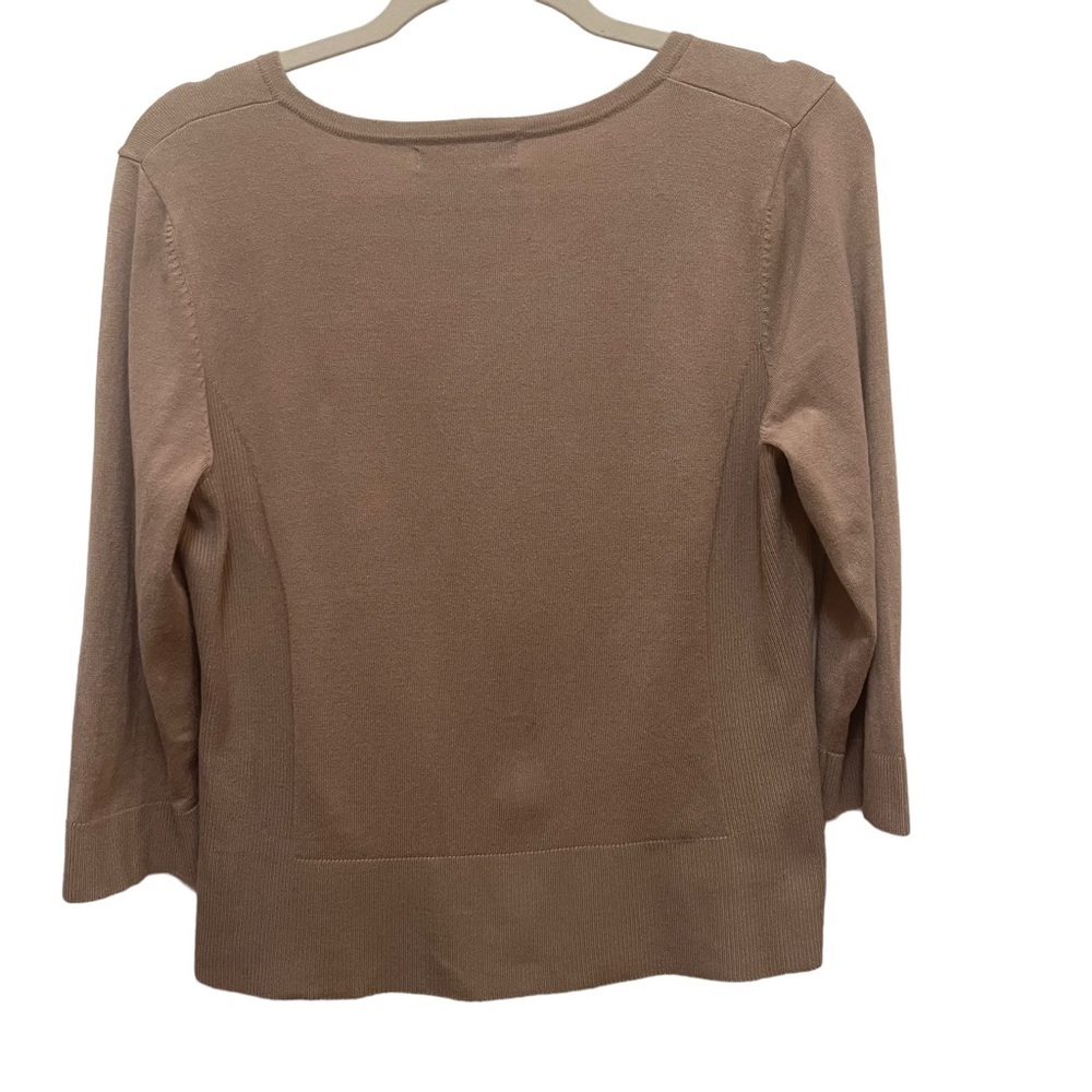Grace Elements Knit Top Taupe Petite Medium - Picture 6 of 6